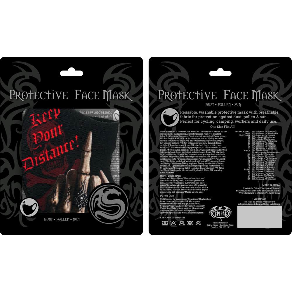 Spiral - KEEP YOUR DISTANCE Face mask - Face mask - Black
